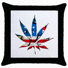 Marijuana Throw Pillow Case (black) by boho