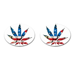 Marijuana Cufflinks (oval) by boho