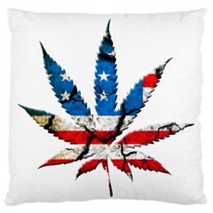 Marijuana Large Cushion Case (one Side) by boho