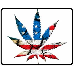 Marijuana Double Sided Fleece Blanket (medium)  by boho