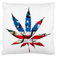 Marijuana Large Flano Cushion Case (one Side) by boho