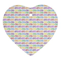 Bicycles Ornament (heart) by boho