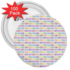 Bicycles 3  Buttons (100 Pack)  by boho