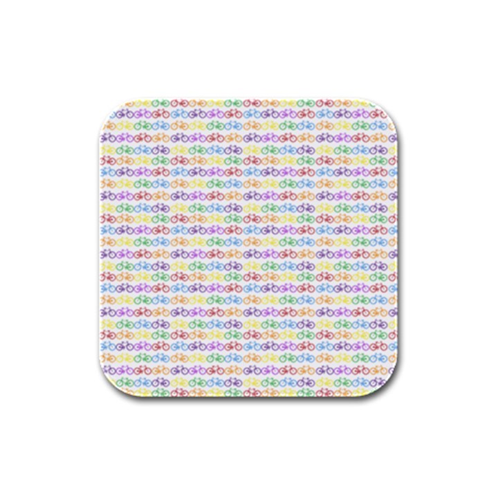 Bicycles Rubber Square Coaster (4 pack) 