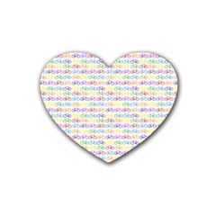 Bicycles Rubber Coaster (heart)  by boho