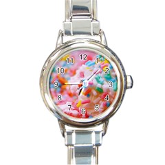 Birthday Cake Round Italian Charm Watch by boho