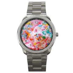 Birthday Cake Sport Metal Watch by boho