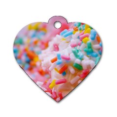 Birthday Cake Dog Tag Heart (one Side) by boho