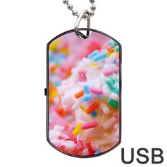 Birthday Cake Dog Tag Usb Flash (two Sides) by boho