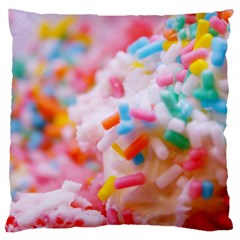 Birthday Cake Large Cushion Case (one Side) by boho