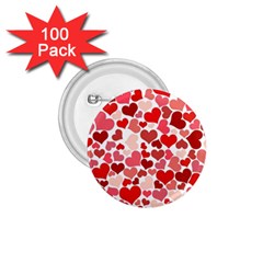 Red Hearts 1 75  Buttons (100 Pack)  by boho