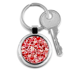 Red Hearts Key Chains (round)  by boho