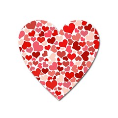 Red Hearts Heart Magnet by boho