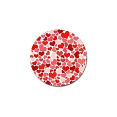 Red Hearts Golf Ball Marker (4 Pack) by boho