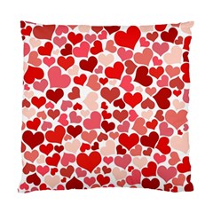 Red Hearts Standard Cushion Case (one Side) by boho