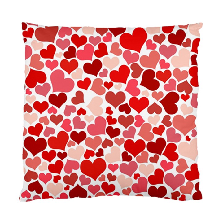 Red Hearts Standard Cushion Case (One Side)