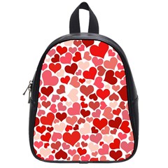 Red Hearts School Bags (small)  by boho