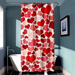 Red Hearts Shower Curtain 36  x 72  (Stall)  Curtain(36 X72 ) - 33.26 x66.24  Curtain(36 X72 )