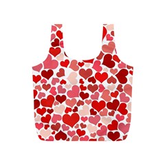 Red Hearts Full Print Recycle Bags (s)  by boho