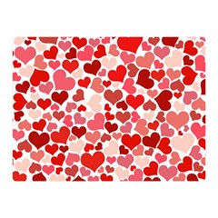 Red Hearts Double Sided Flano Blanket (mini)  by boho