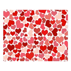 Red Hearts Double Sided Flano Blanket (large)  by boho