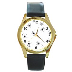 Spiders Round Gold Metal Watch by boho