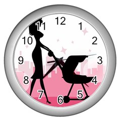 Milf Wall Clocks (silver)  by boho