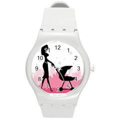 Milf Round Plastic Sport Watch (m)