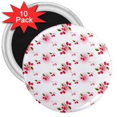 Vintage Cherry 3  Magnets (10 Pack)  by boho