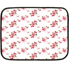 Vintage Cherry Double Sided Fleece Blanket (mini)  by boho