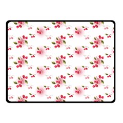 Vintage Cherry Fleece Blanket (small)