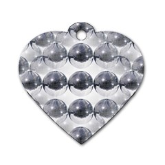 Disco Balls Dog Tag Heart (two Sides) by boho