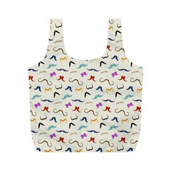 Mustaches Full Print Recycle Bags (m)  by boho