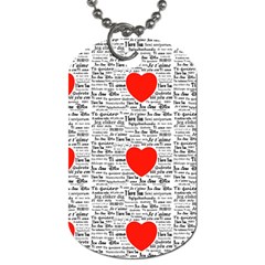 I Love You Dog Tag (one Side) by boho