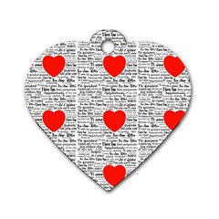 I Love You Dog Tag Heart (two Sides) by boho