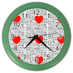 I Love You Color Wall Clocks