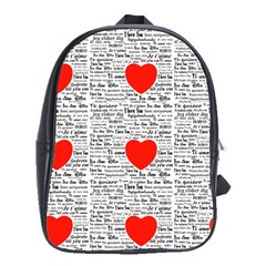 I Love You School Bags(large)  by boho