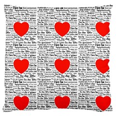 I Love You Standard Flano Cushion Case (one Side) by boho