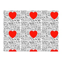 I Love You Double Sided Flano Blanket (mini)  by boho