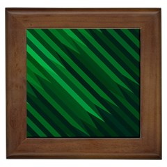 Abstract Blue Stripe Pattern Background Framed Tiles