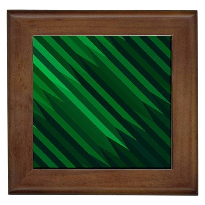 Abstract Blue Stripe Pattern Background Framed Tiles