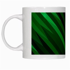 Abstract Blue Stripe Pattern Background White Mugs