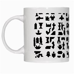 Anchor Puzzle Booklet Pages All Black White Mugs by Simbadda