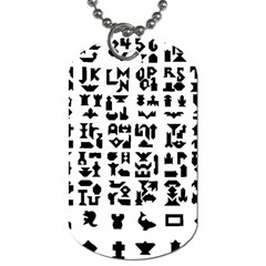 Anchor Puzzle Booklet Pages All Black Dog Tag (one Side)