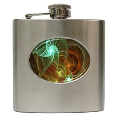 Art Shell Spirals Texture Hip Flask (6 Oz) by Simbadda