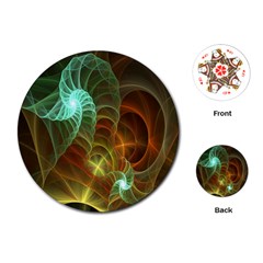 Art Shell Spirals Texture Playing Cards (round) 