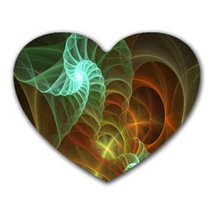 Art Shell Spirals Texture Heart Mousepads by Simbadda