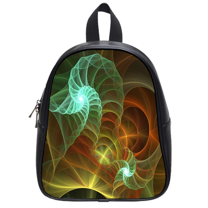 Art Shell Spirals Texture School Bags (Small) 