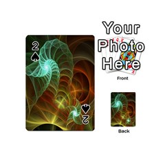 Art Shell Spirals Texture Playing Cards 54 (mini)  by Simbadda