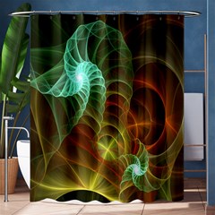 Art Shell Spirals Texture Shower Curtain 60  X 72  (medium)  by Simbadda